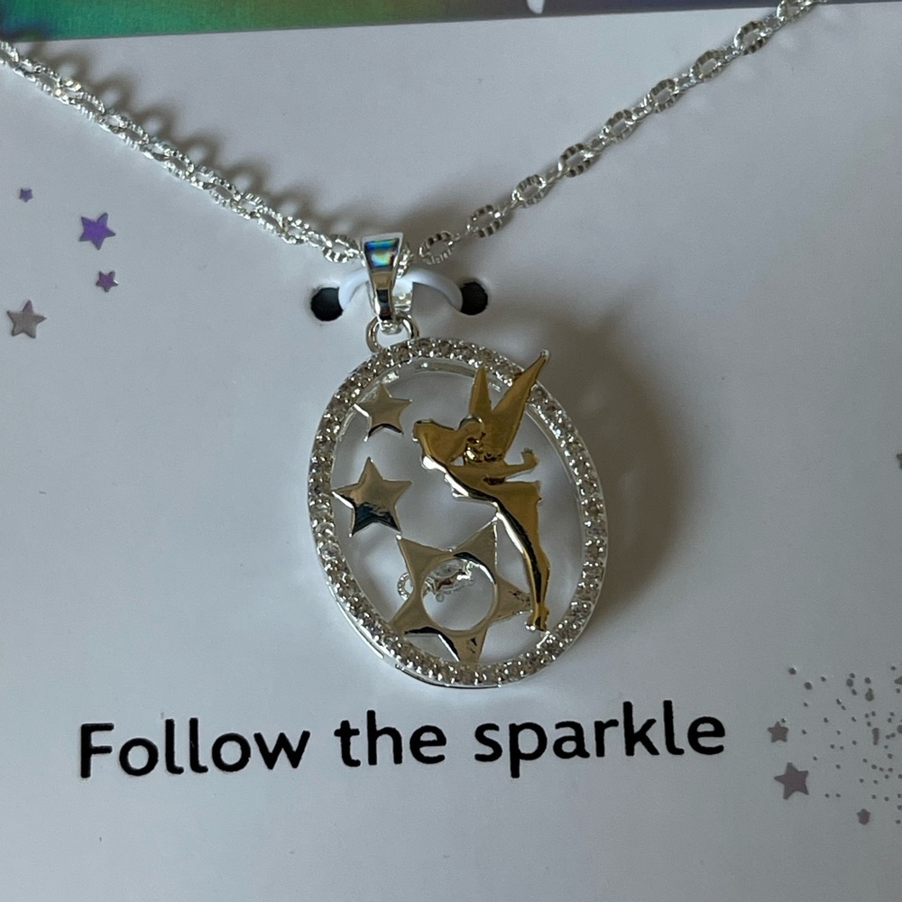Disney Classics Jewelry | Tinker Bell and Stars | Pendant Necklace - Picture 5 of 11
